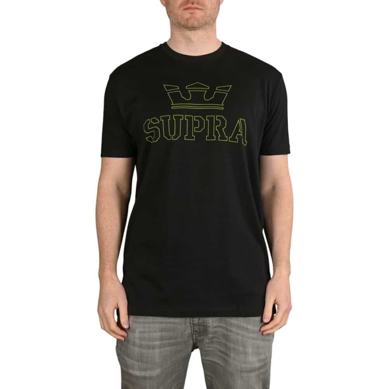 Supra Oben S/s T-shirt Schwarz/hivis