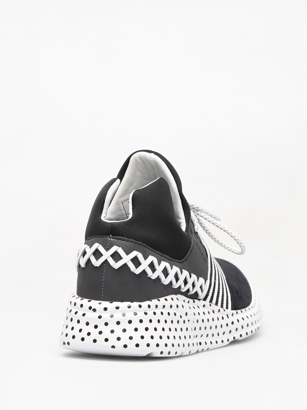 Supra Catori Schuhe Wmn Schwarz/weiß Gepunktet